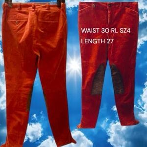 Ralph Lauren Womens Orange Flat Front Jodhpurs & Breeches Riding Pants
SZ4 30/29